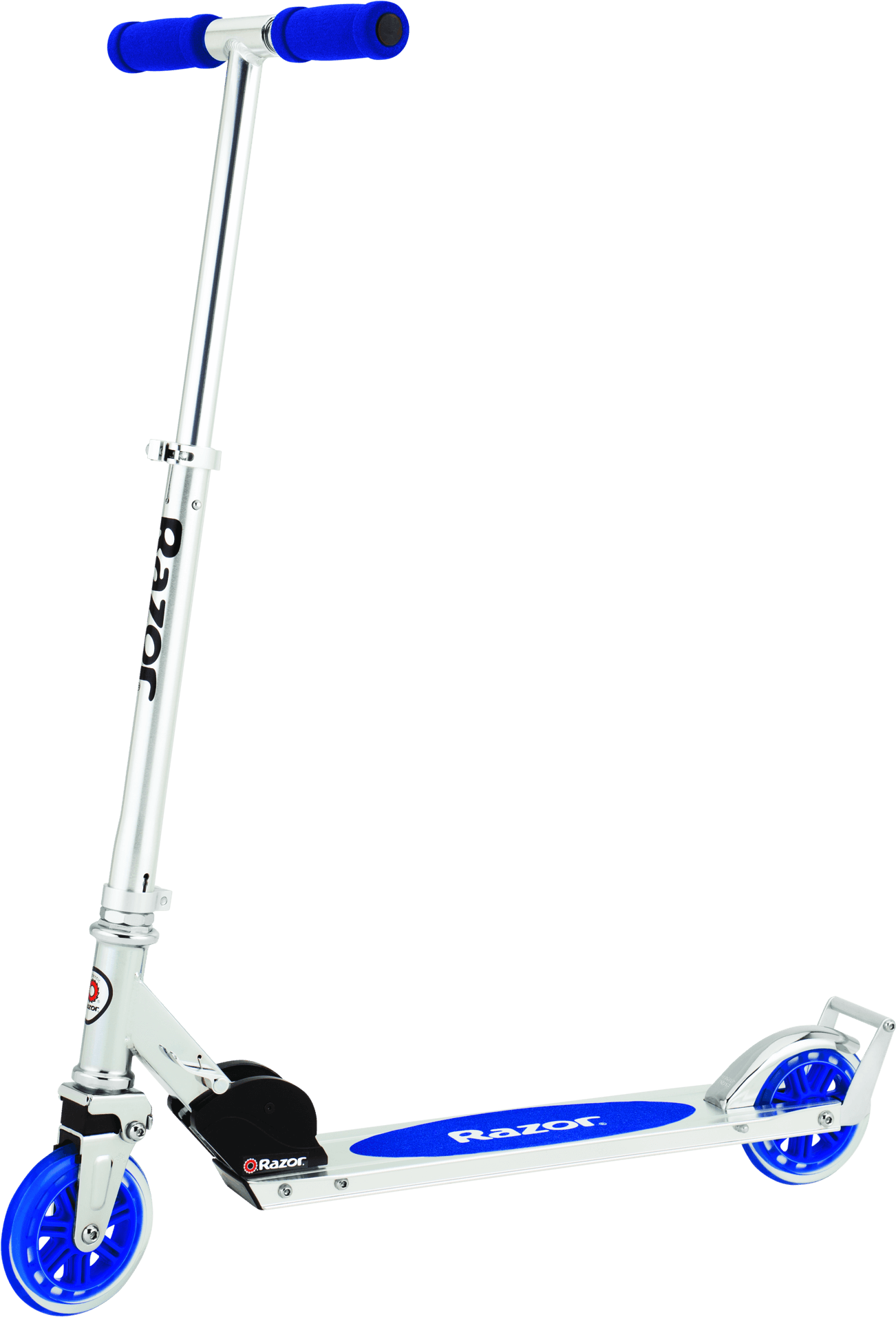 Blueand White Kick Scooter PNG image