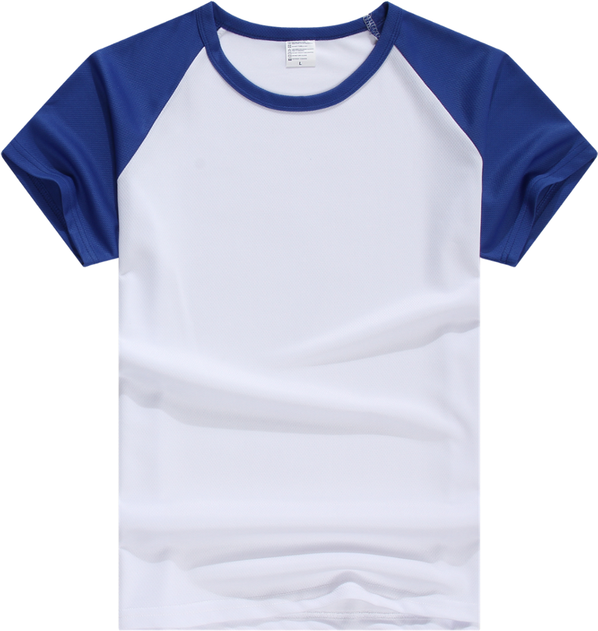 Blueand White Raglan T Shirt PNG image
