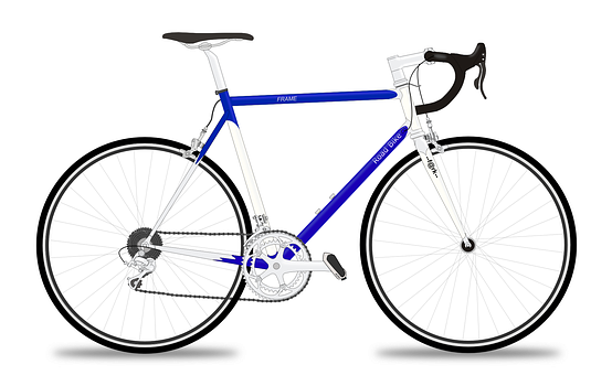 Blueand White Road Bike Illustration PNG image