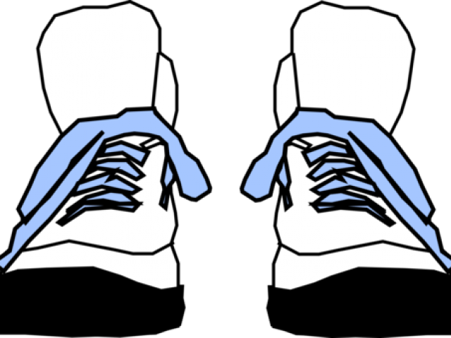 Blueand White Sneakers Illustration PNG image