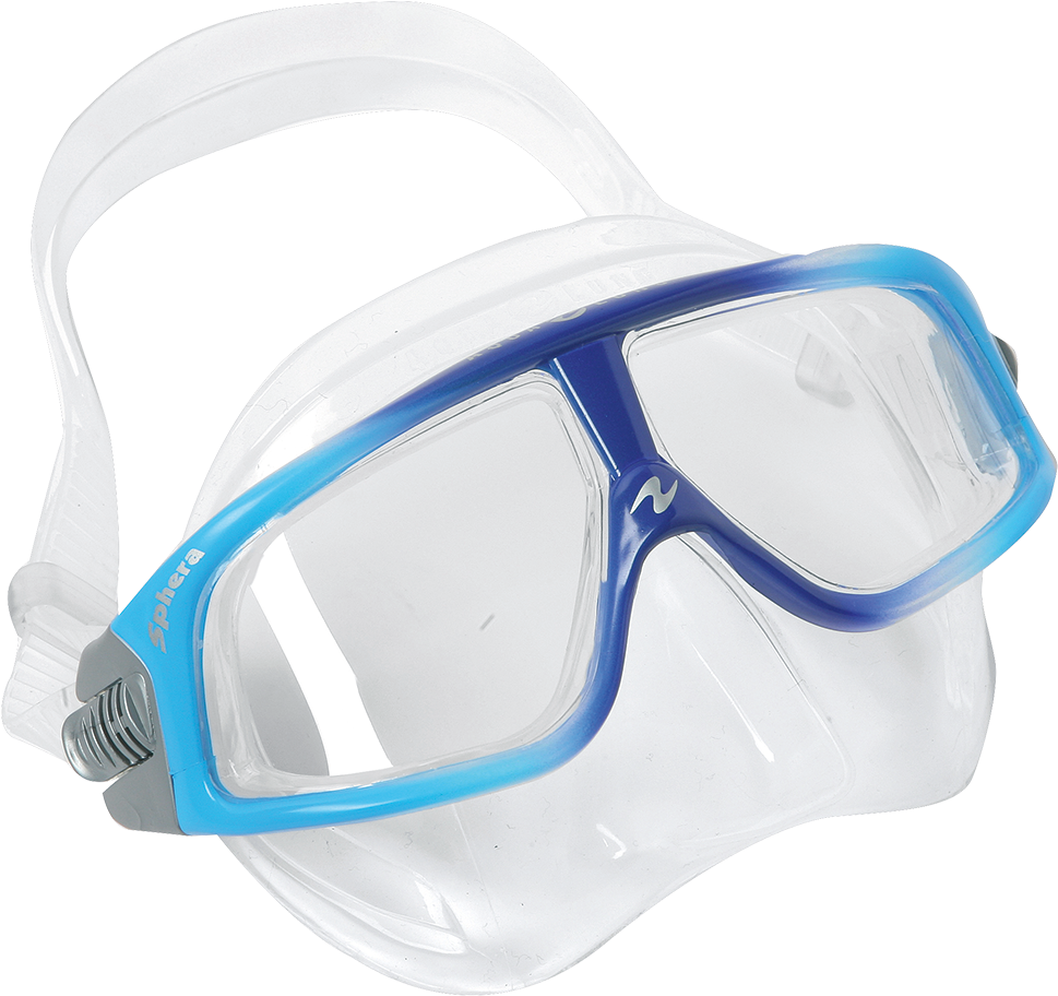 Blueand White Snorkeling Mask PNG image