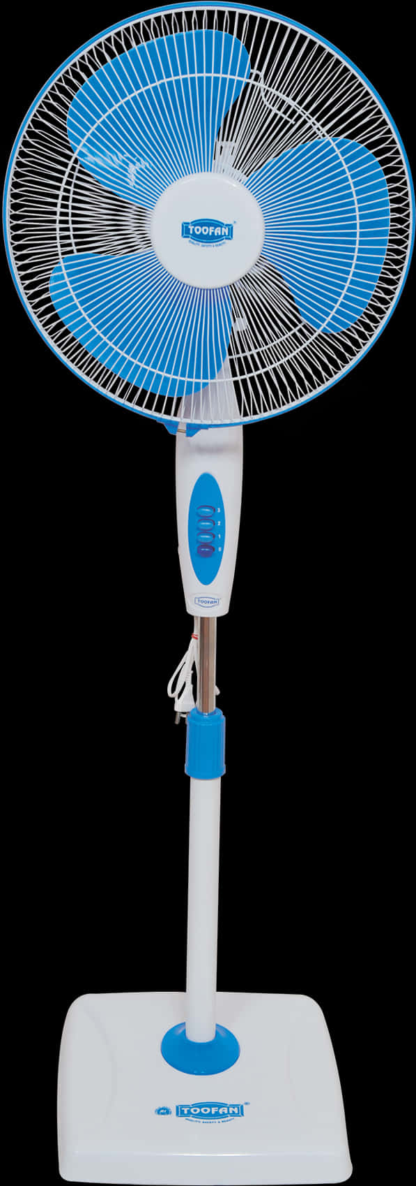 Blueand White Standing Fan PNG image