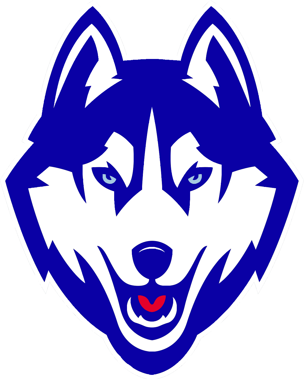 Blueand White Wolf Logo PNG image