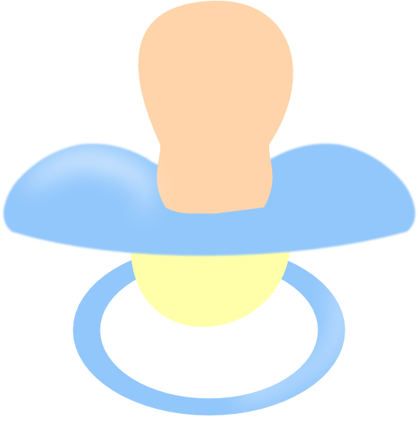 Blueand Yellow Baby Pacifier PNG image