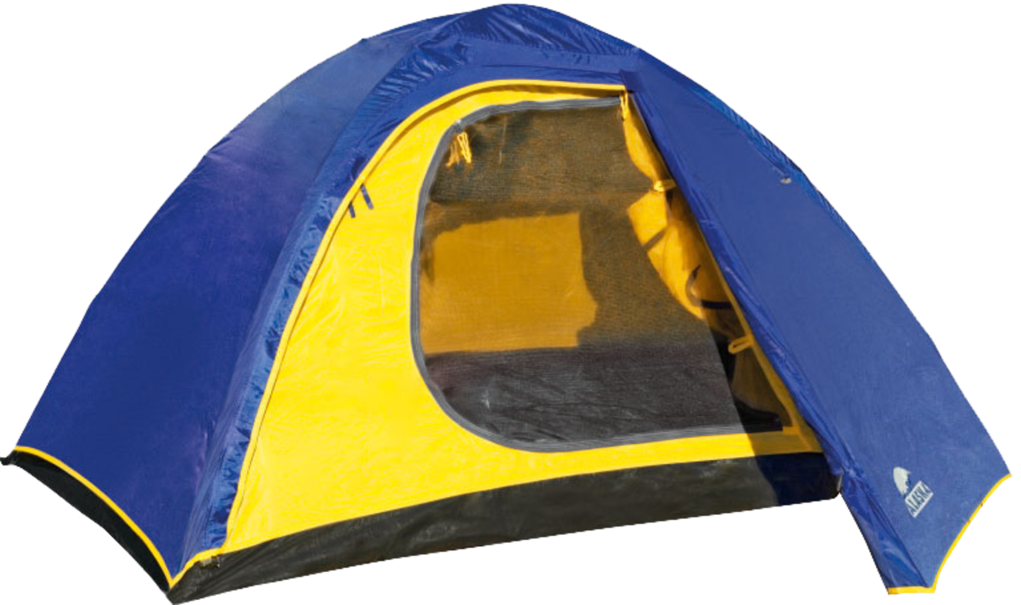 Blueand Yellow Camping Tent PNG image