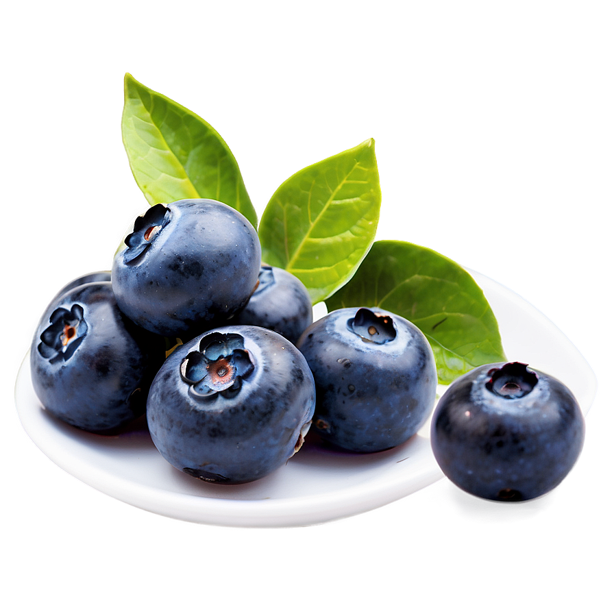 Blueberries With Leaves Png 7 PNG image