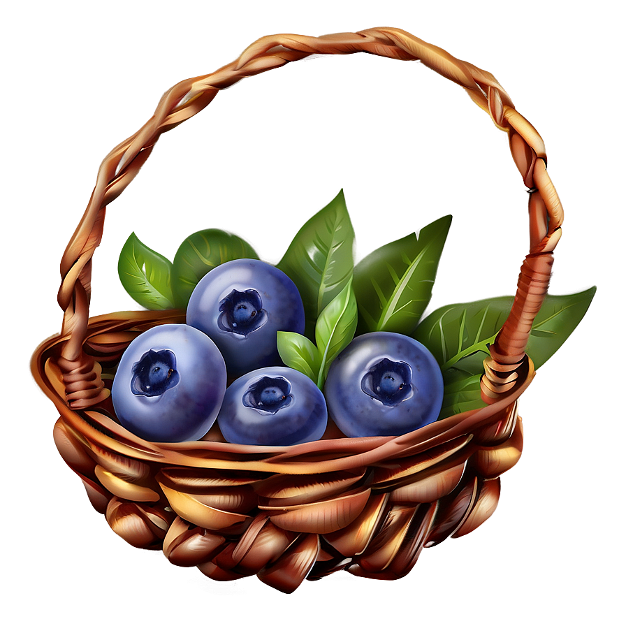 Blueberry Basket Gift Png Gph PNG image