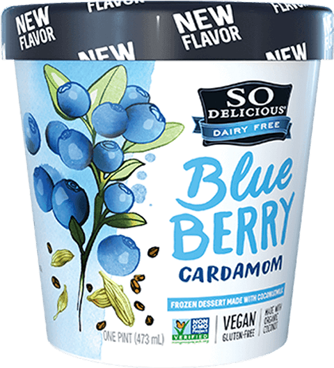 Blueberry Cardamom Dairy Free Dessert PNG image