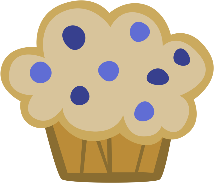 Blueberry Muffin Cartoon Illustration PNG image