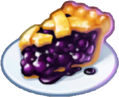 Blueberry Pie Slice Artistic Rendering PNG image