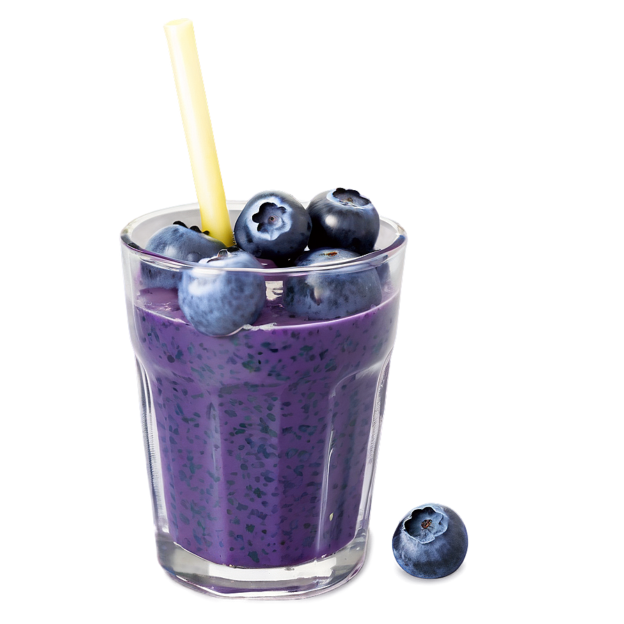 Blueberry Smoothie Garnish Png Swu PNG image