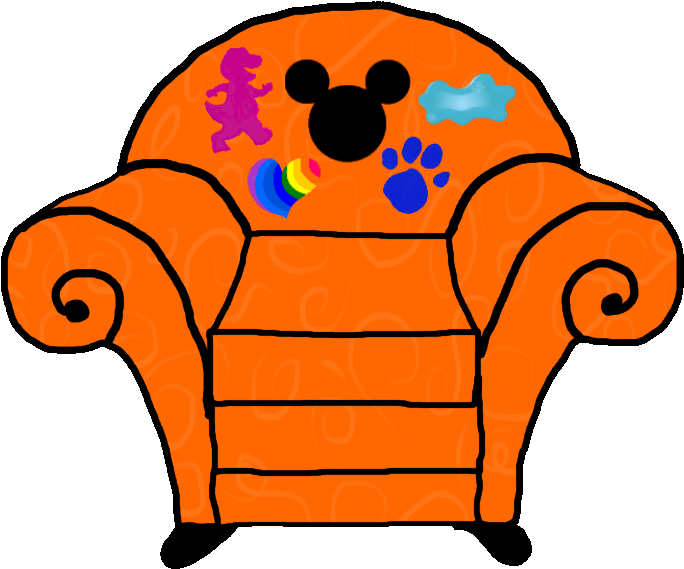 Blues Clues Animated Orange Chair PNG image