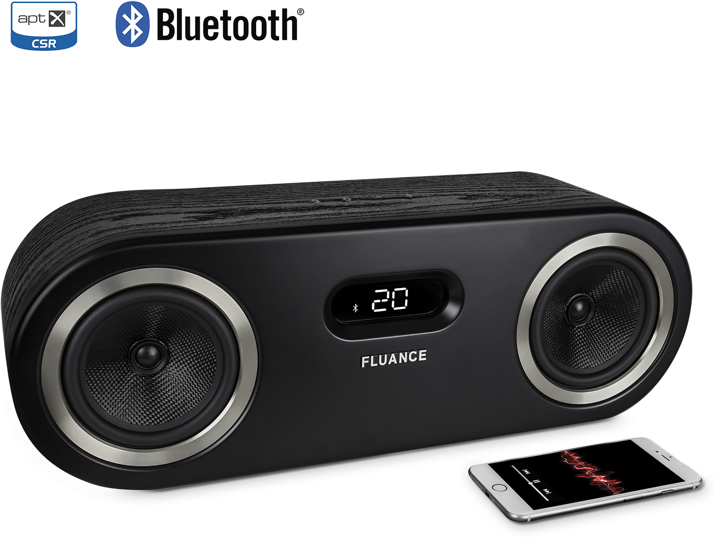 Bluetooth Speakerwith Smartphone PNG image