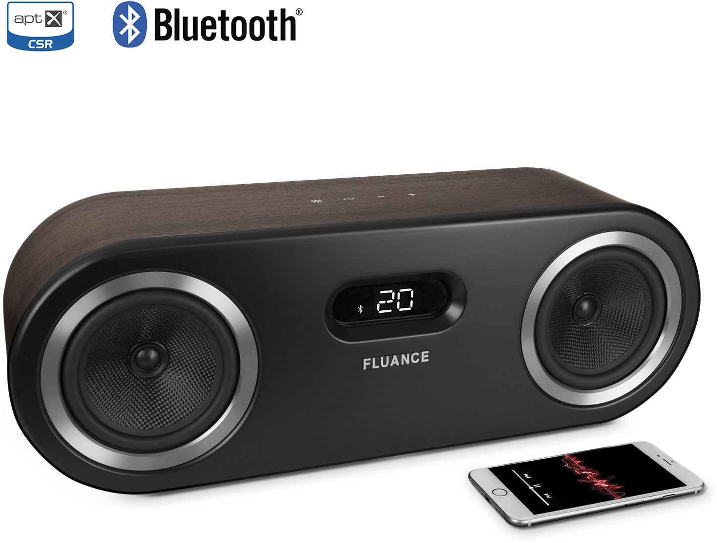 Bluetooth Speakerwith Smartphone PNG image