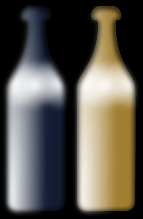 Blurred Bottleson Black Background PNG image