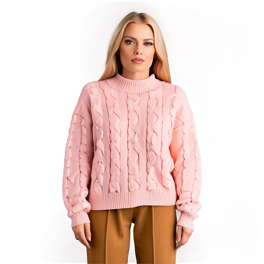 Blush Pink Sweater Png 06292024 PNG image