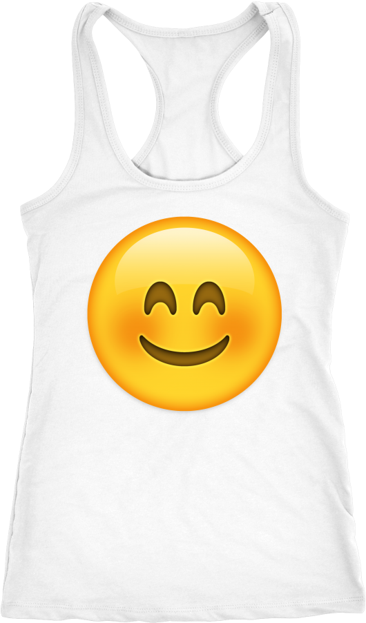 Blushing Emoji Tank Top PNG image