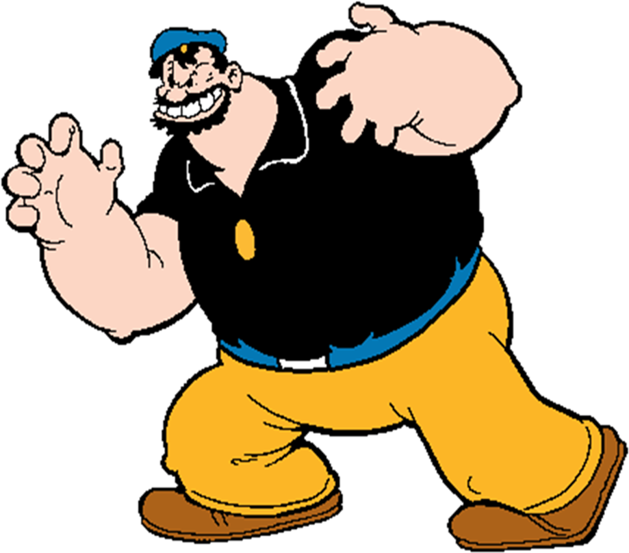 Bluto Character Pose Popeye Series PNG image