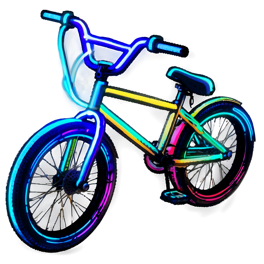 Bmx Bike Neon Glow Png Rxu PNG image