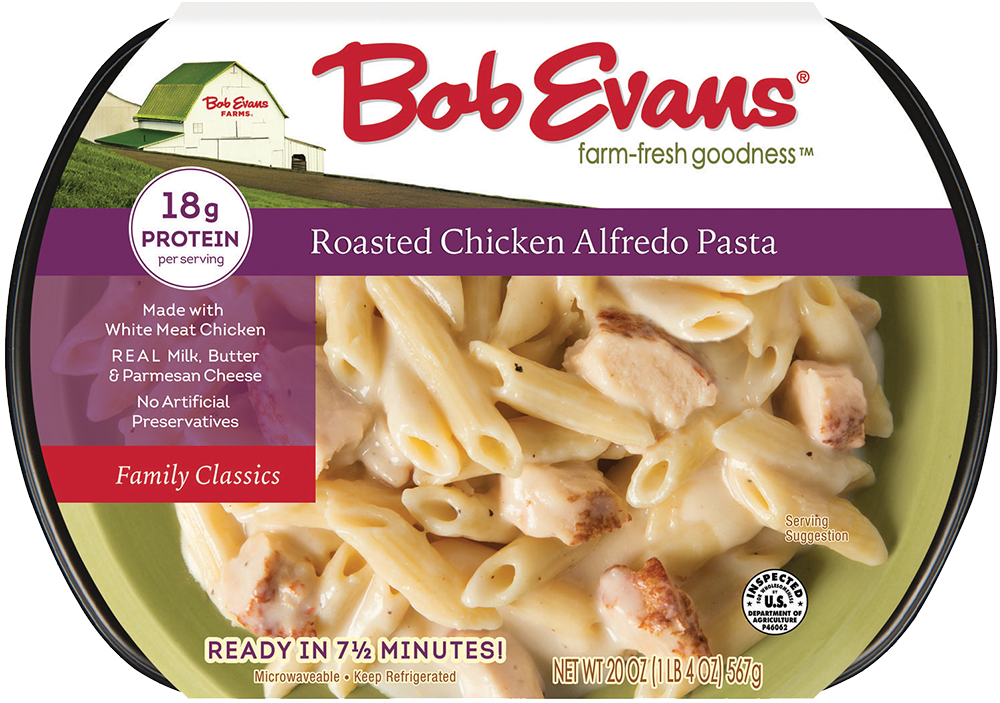 Bob Evans Roasted Chicken Alfredo Pasta Packaging PNG image