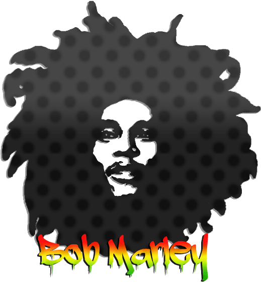 Bob Marley Iconic Portrait PNG image