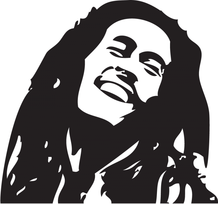 Bob Marley Iconic Silhouette PNG image