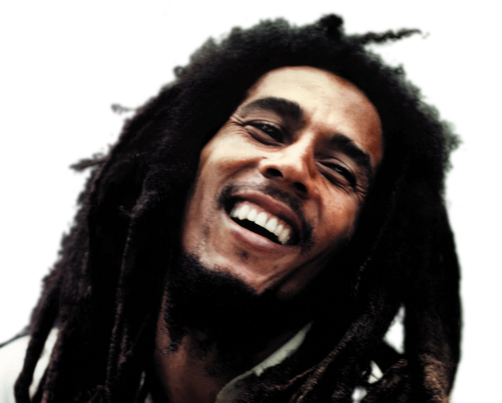 Bob Marley Smiling Portrait PNG image