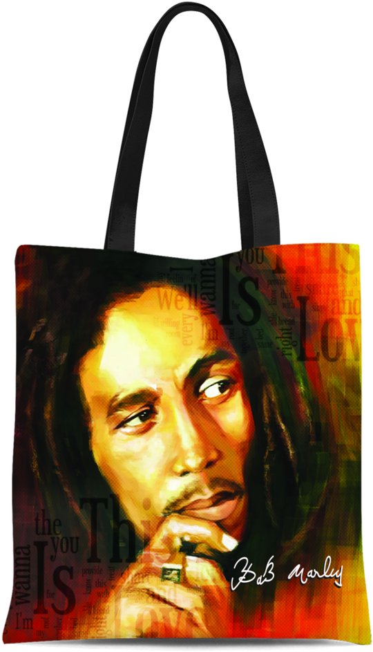 Bob Marley Tote Bag Artwork PNG image