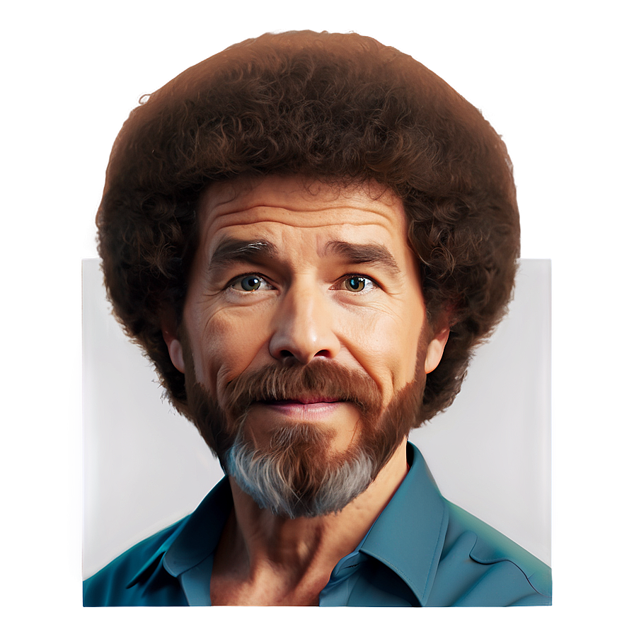 Bob Ross Hair Emoji Png 06282024 PNG image