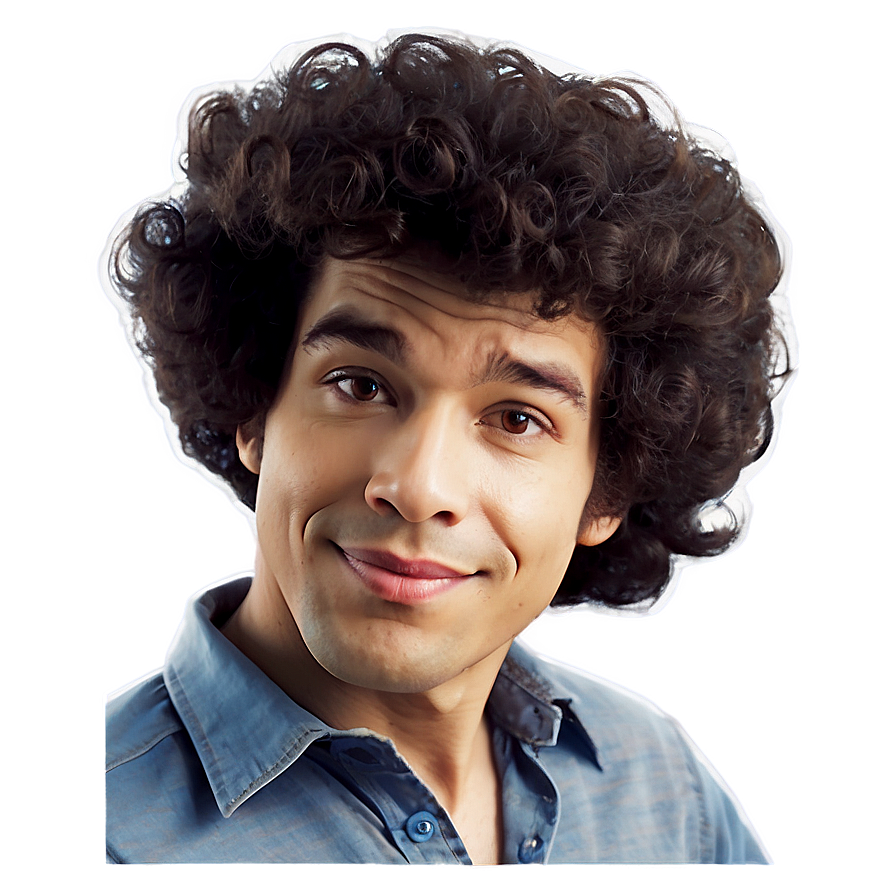 Bob Ross Hair For Cosplay Png 06282024 PNG image