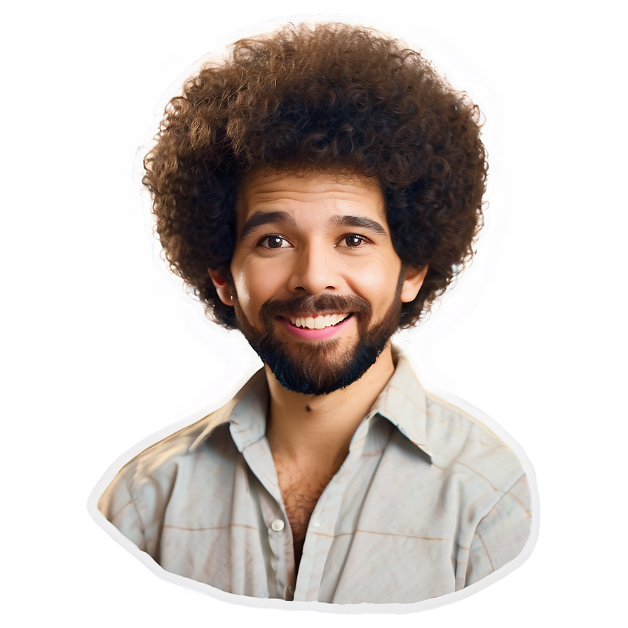 Bob Ross Hair For Cosplay Png Mdl36 PNG image