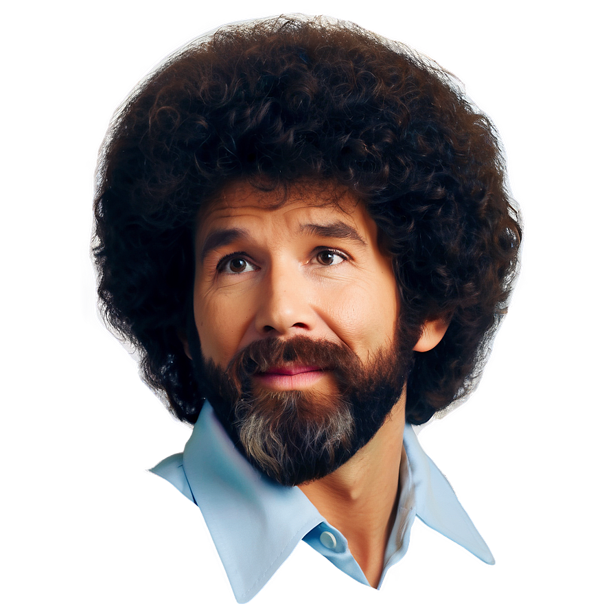 Bob Ross Wig Style Hair Png Fsr15 PNG image