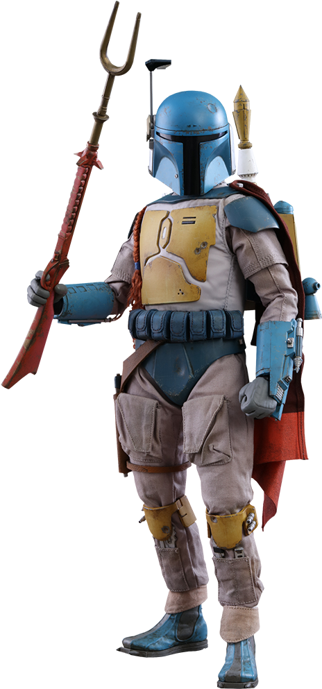 Boba Fett Cosplaywith Weapon PNG image