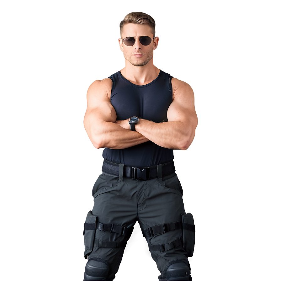 Bodyguard In Protective Stance Png 06252024 PNG image