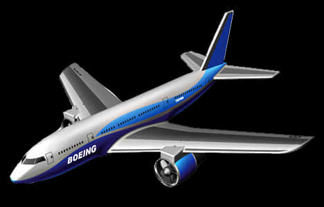 Boeing Commercial Airplane Profile PNG image