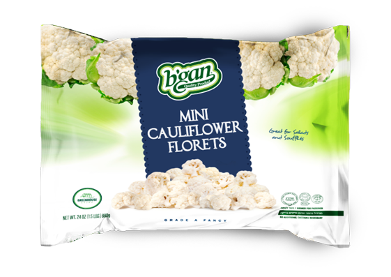 Bogan Mini Cauliflower Florets Packaging PNG image