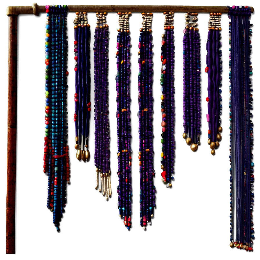 Bohemian Beaded Curtain Png 05252024 PNG image