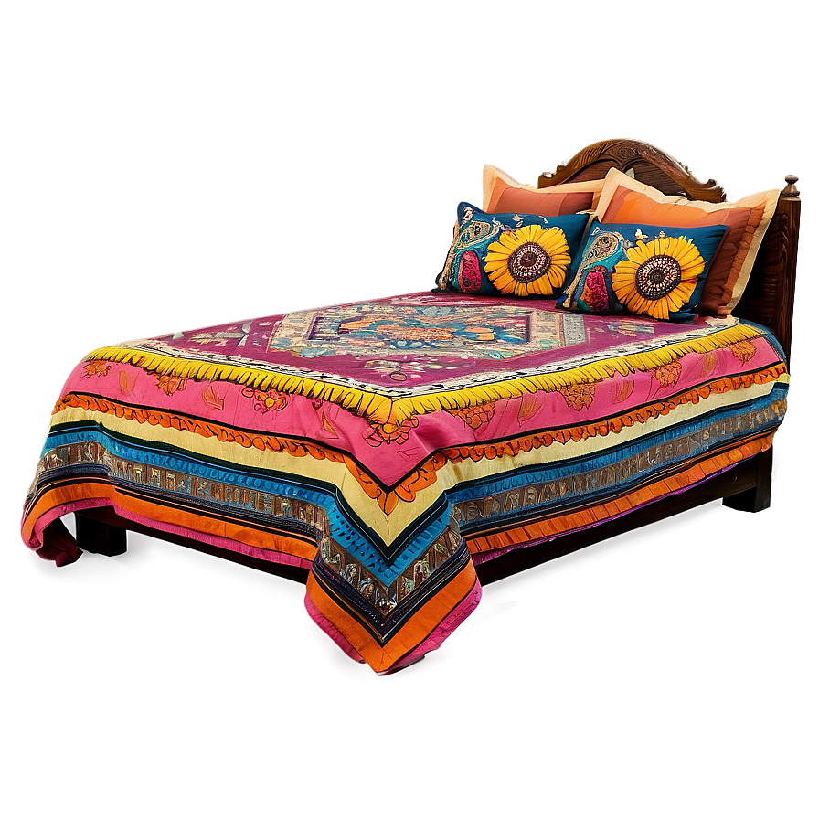 Bohemian Bed Sheets Png Bhr87 PNG image