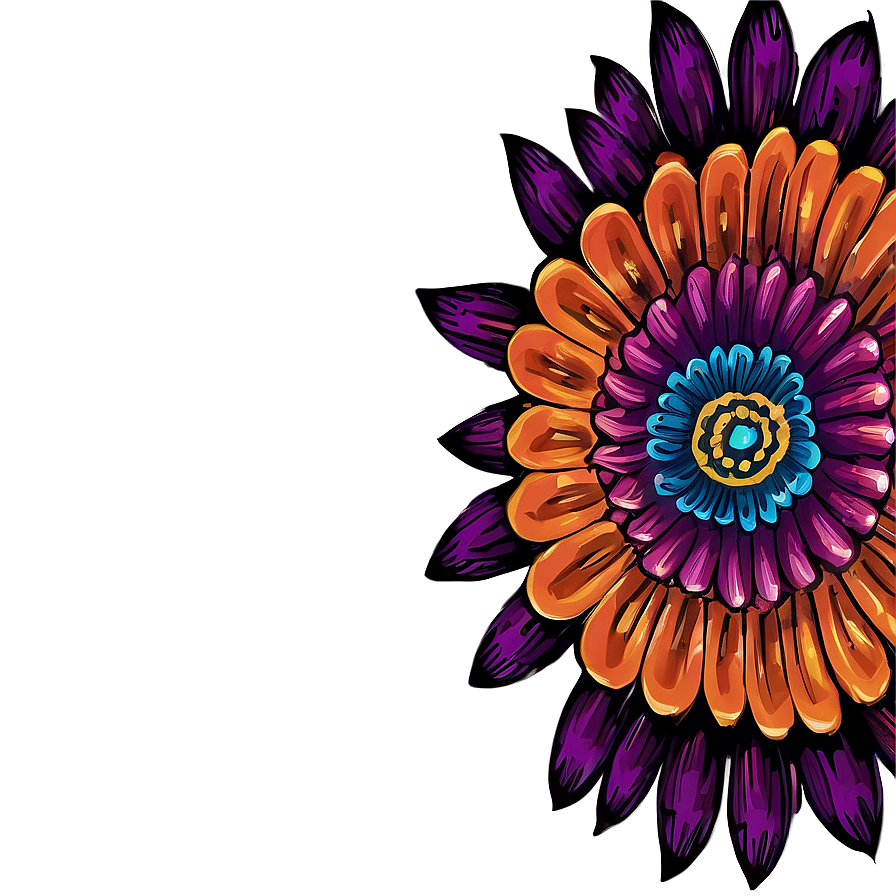 Bohemian Indie Flower Motif Png Otn60 PNG image