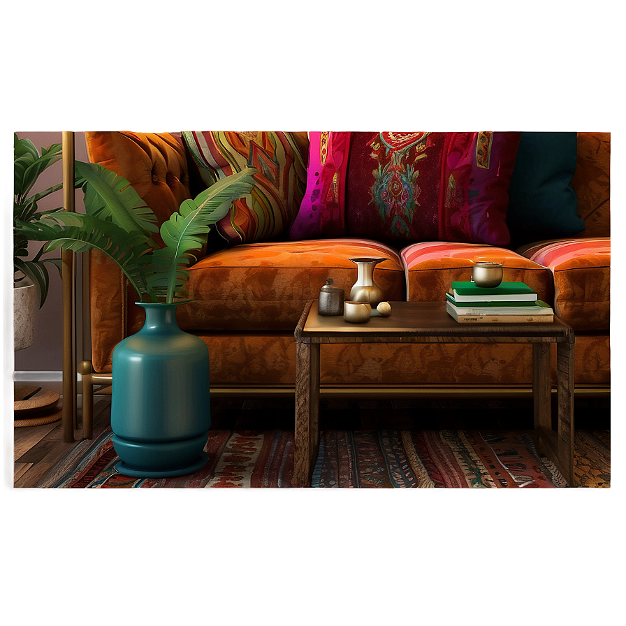 Bohemian Living Room Vibe Png 58 PNG image