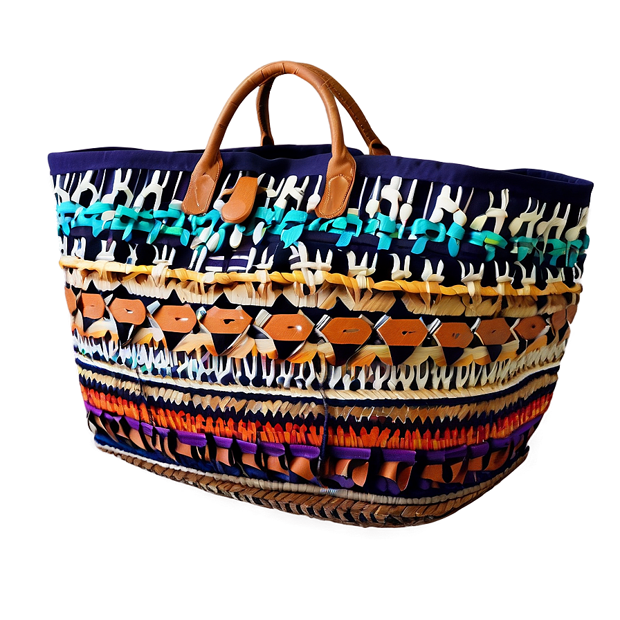 Bohemian Style Beach Bag Png Kit22 PNG image