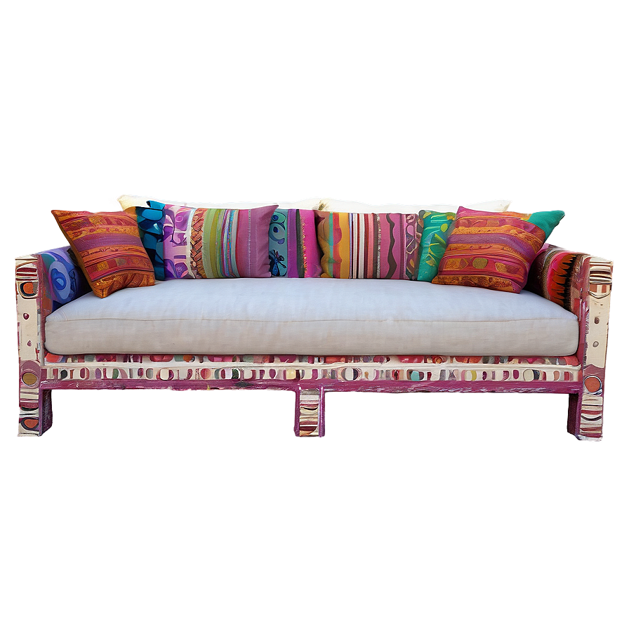Boho Chic Couch Png Ceo39 PNG image