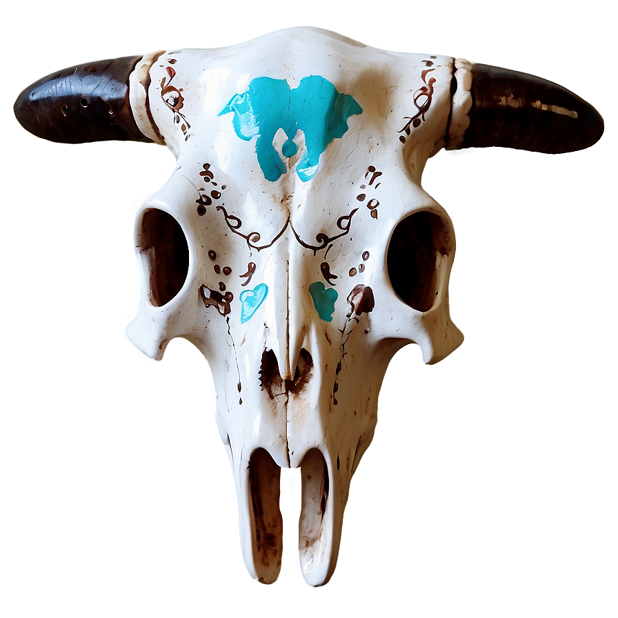 Boho Chic Cow Skull Png Dld67 PNG image