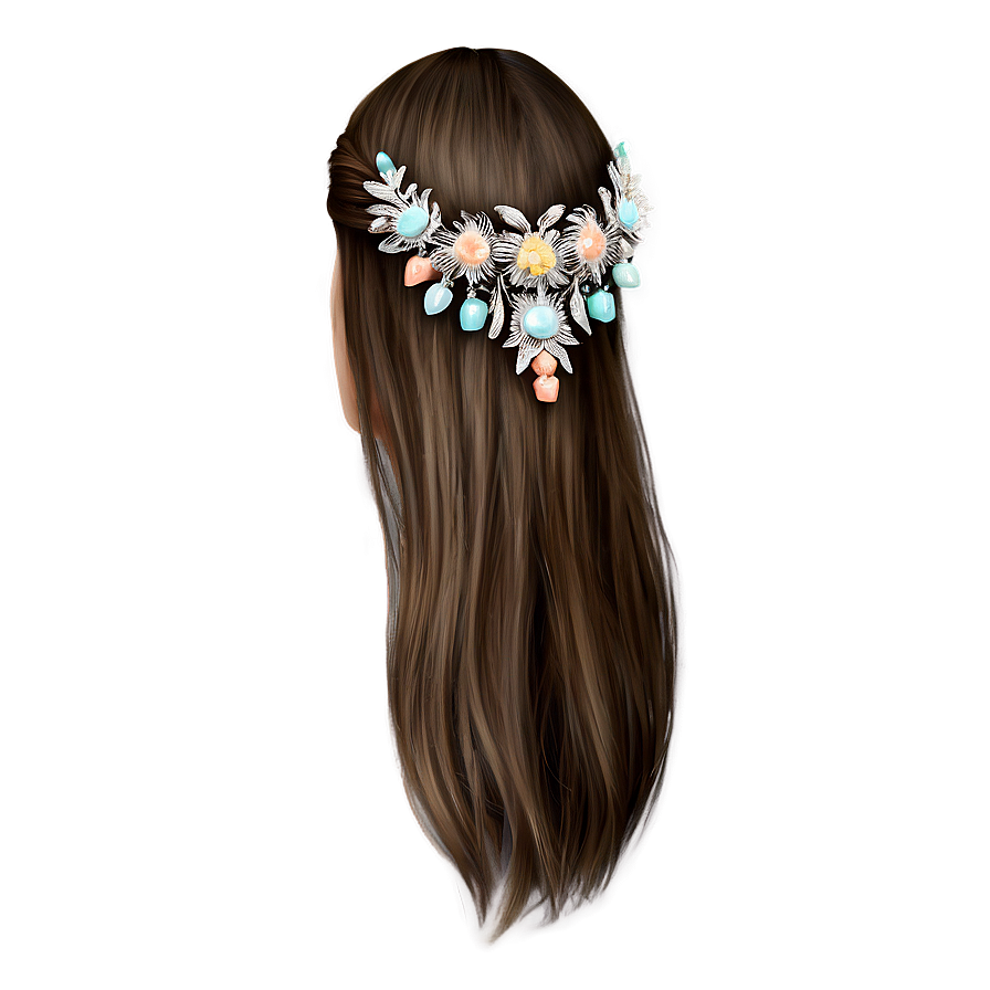 Boho Chic Hair Clip Png 06132024 PNG image