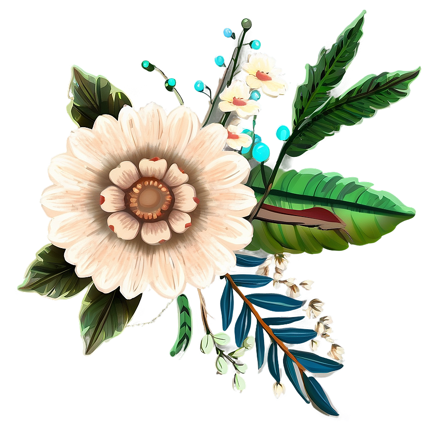 Boho Flowers Clip Png Wer PNG image