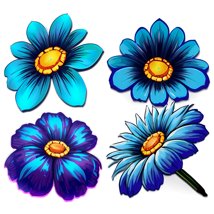 Boho Flowers Outline Png Kkd71 PNG image