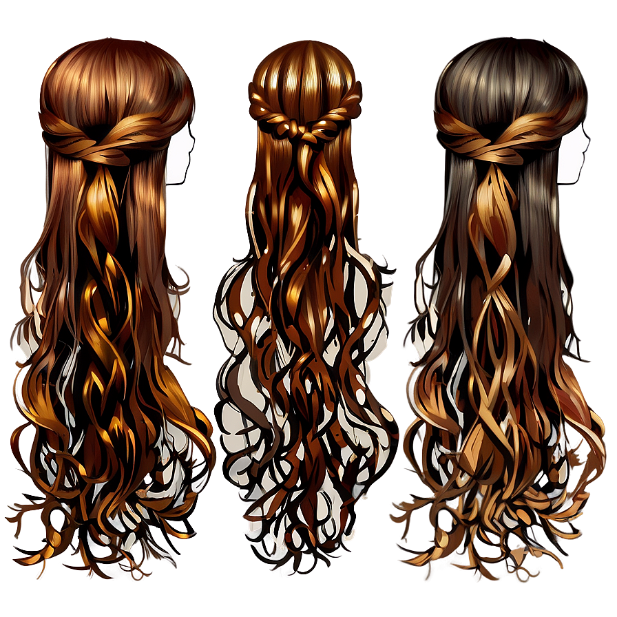 Boho Hair Clipart Png 06282024 PNG image