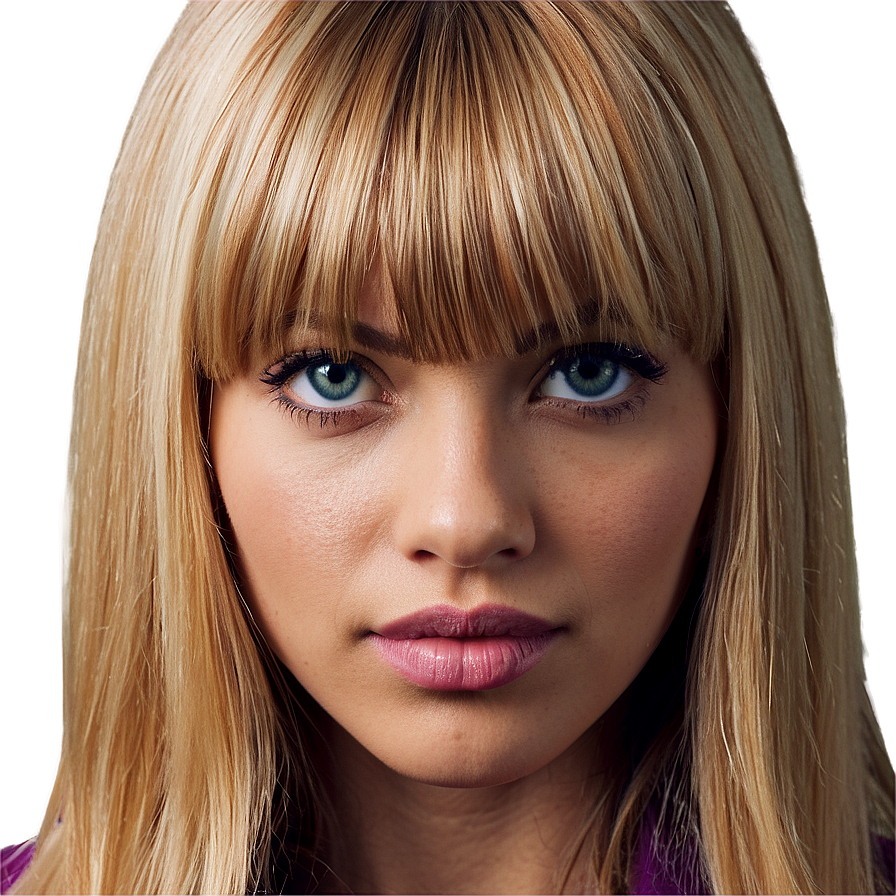 Bold Blonde Bangs Look Png Nct PNG image