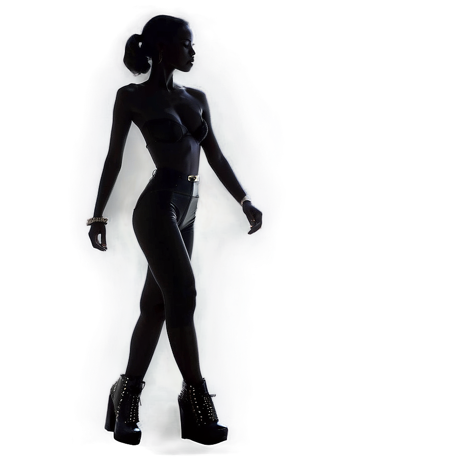 Bold Fashion Model Silhouette Png Vgs PNG image