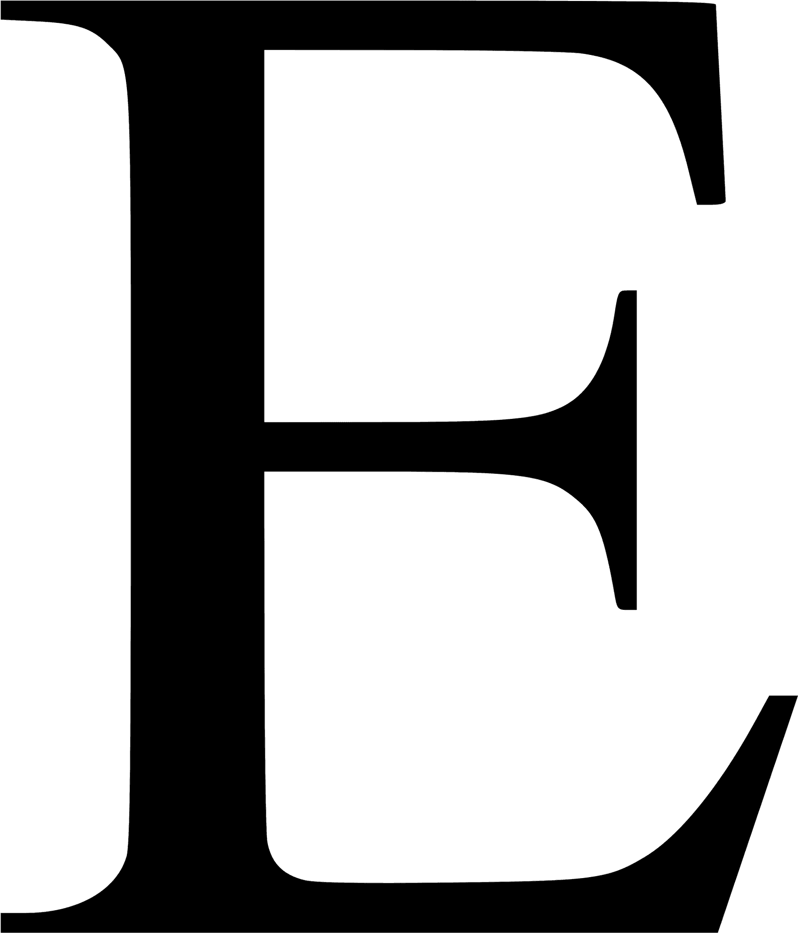 Bold Letter E Graphic PNG image